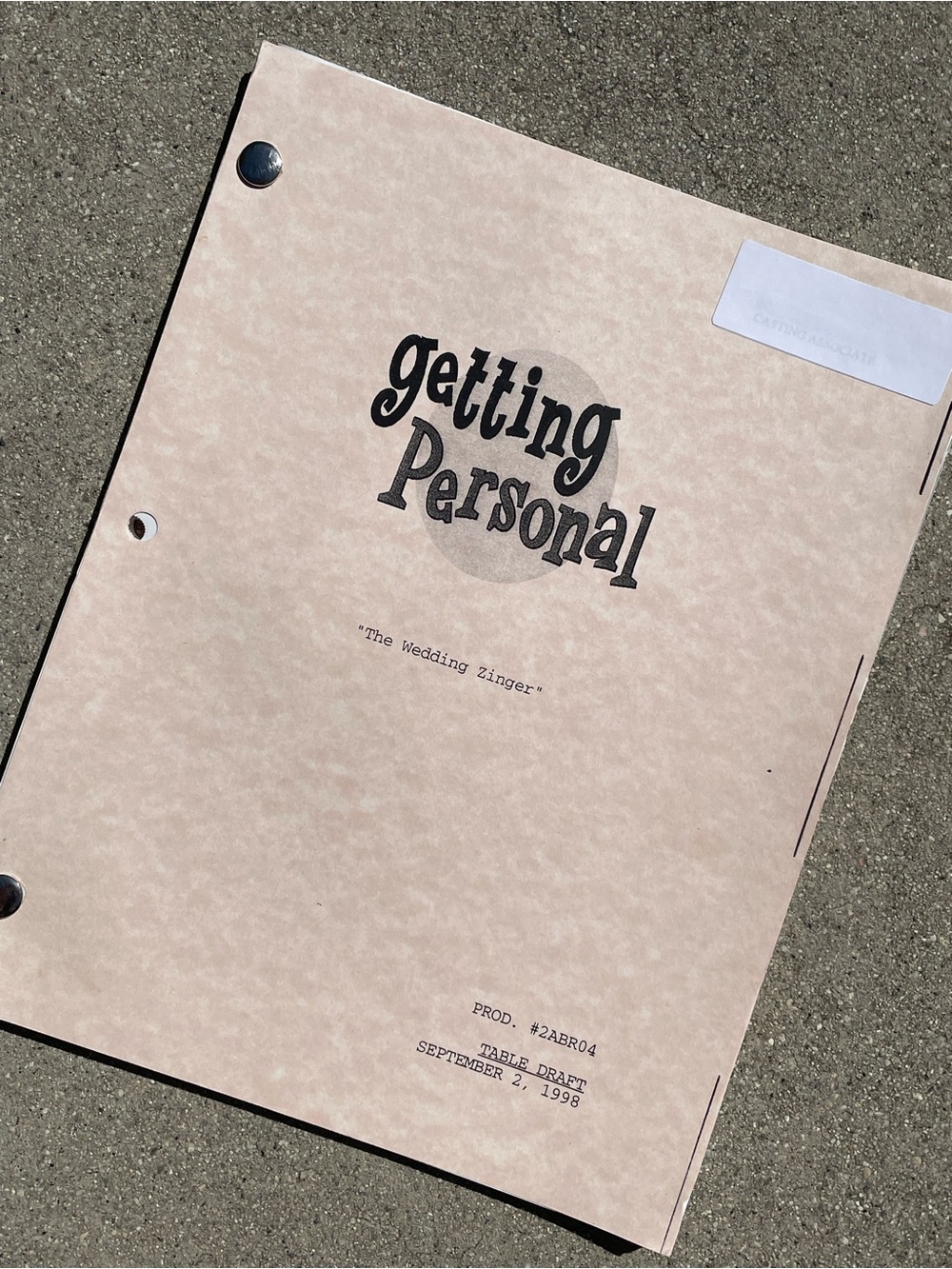 Vtg Getting Personal 90s TV Series Vivica Fox Jon Cryer Production Used Script
